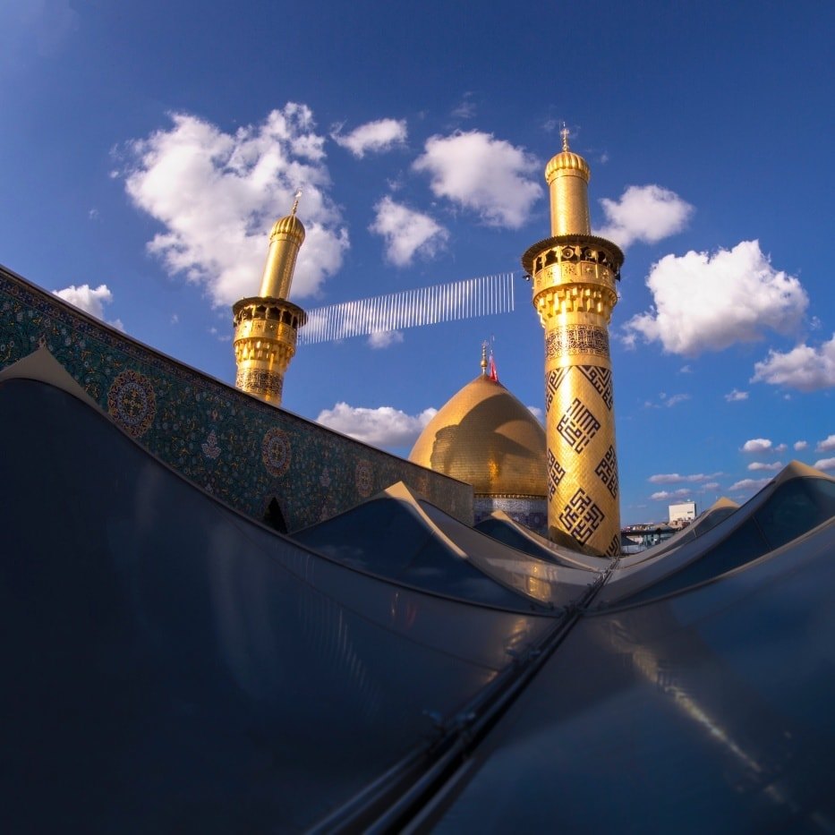 منائر  وقبة ابي الفضل العباس (عليه السلام)