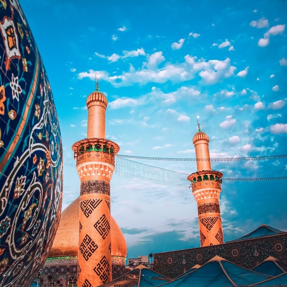 منائر  وقبة ابي الفضل العباس (عليه السلام)