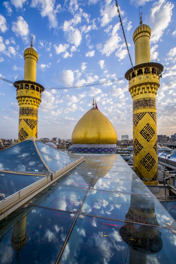 منائر  وقبة ابي الفضل العباس (عليه السلام)