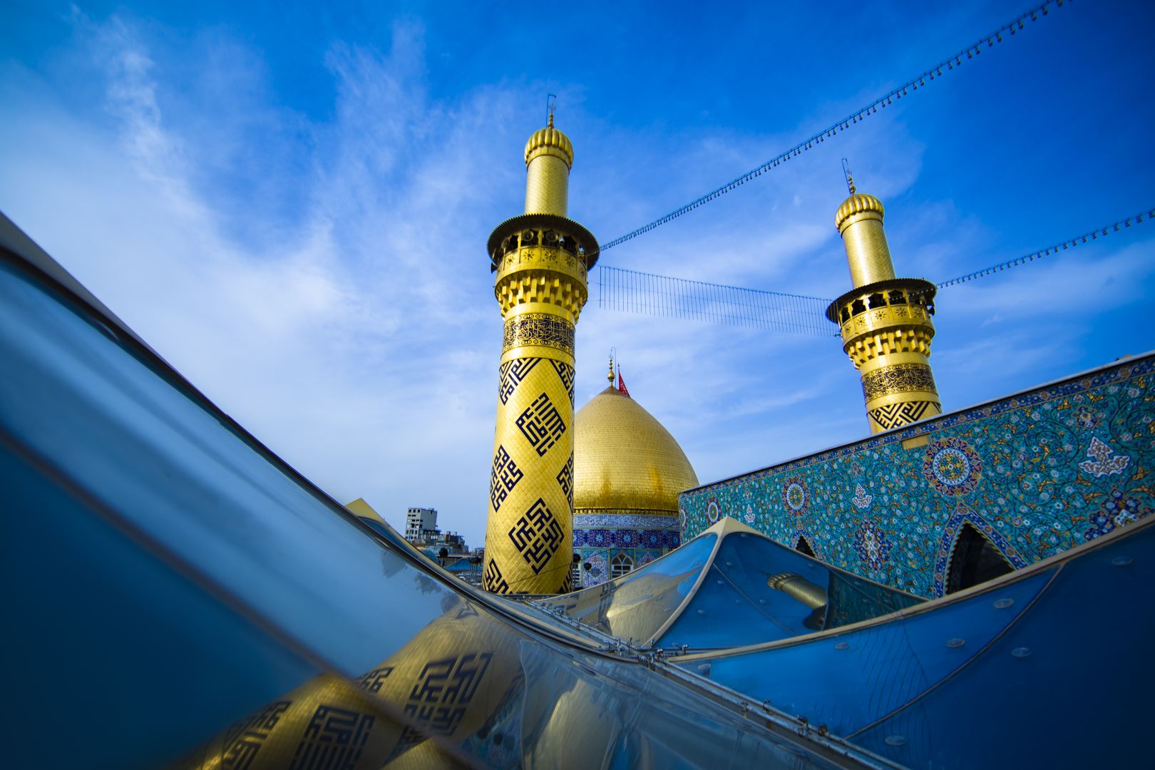منائر  وقبة ابي الفضل العباس (عليه السلام)