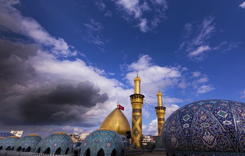 منائر  وقبة ابي الفضل العباس (عليه السلام)