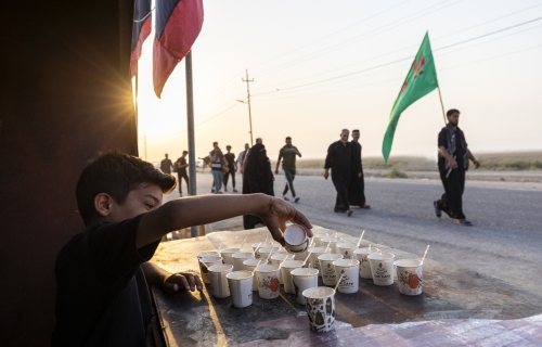 زيارة الأربعين_طريق المشاية