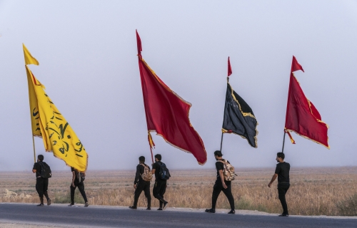 زيارة الأربعين_طريق المشاية