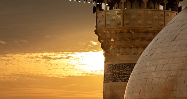 قبة ومنارة الامام الحسين عليه السلام