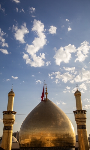قبة ومنارة الامام الحسين عليه السلام 