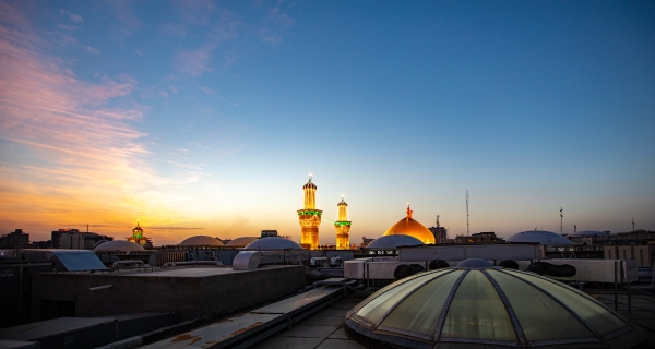 قبة ومنارة الامام الحسين عليه السلام 