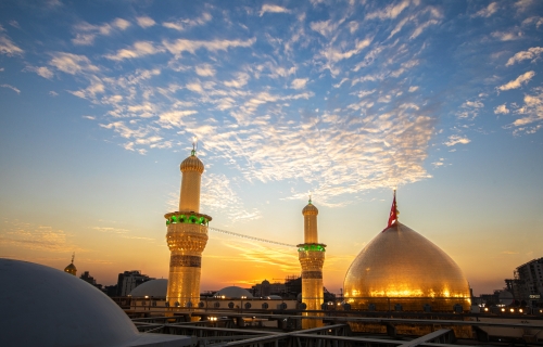 قبة ومنارة الامام الحسين عليه السلام