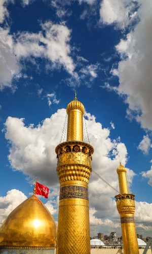  قبة ومنارة الامام الحسين (عليه السلام)