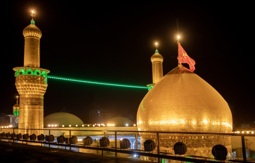 قبة ومنارة الامام الحسين (عليه السلام)