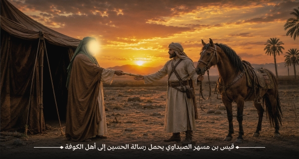 7- قيس بن مسهر الصيداوي يحمل رسالة الحسين إلى أهل الكوفة