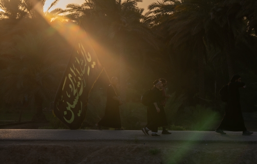 يا سيّدَ الشهداءِ يا بْنَ محمّدٍ ... هذي الجموعُ تسيرُ باستبصارِ